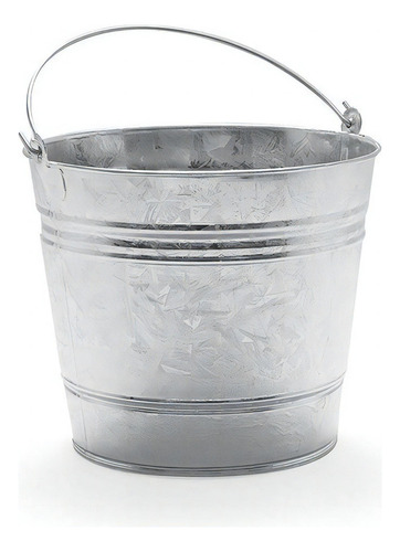 Cubeta Americana #10 Lámina Galvanizada 8.5 Lts Cubasa Color Aluminio Galvanizado