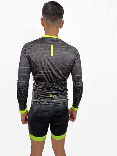 Conjunto Ciclismo Camisa Larga Y Licra Corta (wave)