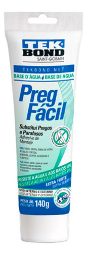  Preg Fácil Tekbond Base D'agua 140g Prego Liquido Multiuso