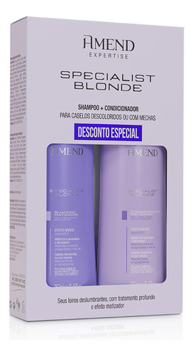 Shampoo E Condicionador Amend Kit Specialist Blond Matizador