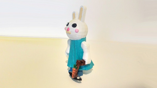 Bunny Piggy Roblox Figura Impresa 3d Pintada A Mano 11 Cm