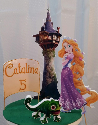 Adornos Para Pinchar Y Decorar Tortas De Rapunzel