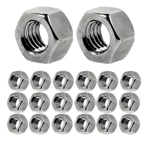 Porca Sextavada 3/8mm Zincada Branca Brilhante 1000 Un