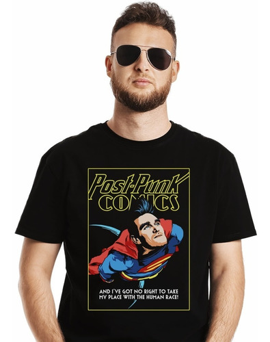 Polera Morrissey Superman Post Punk Comics Pop Impresión Dir