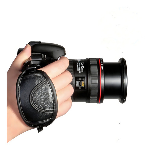 Alça De Mão Hand Grip Strap Camera Dslr Canon Nikon Sony Cor Preto