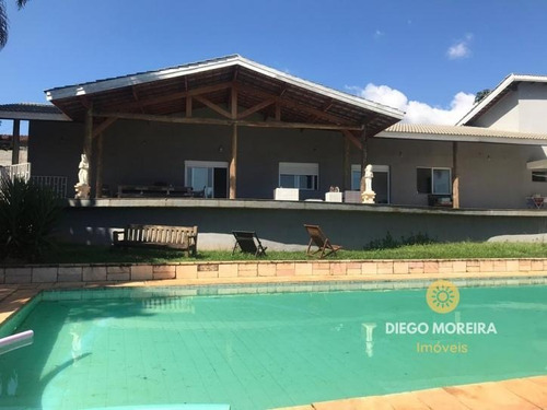 Imagem 4 de 15 de Chácara Em Atibaia Com 6 Dormitórios, Piscina E Casa De Alto Padrão - Ch31