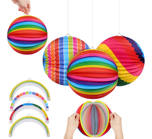 Farol Decorativo De Papel, 4 Unidades