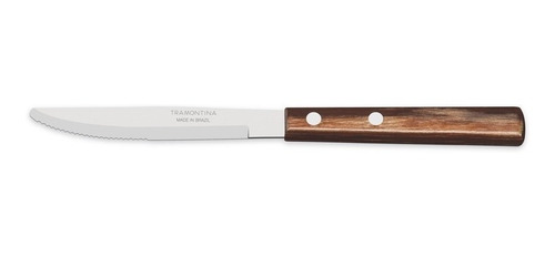Imagem 1 de 4 de 4 Faca De Mesa Inox 4 Polywood Madeira Tramontina 21101494