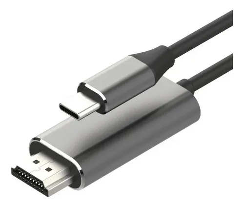 Cabo HDMI USB-C 2m Preto Alumínio 4K 60Hz DisplayPort Premium