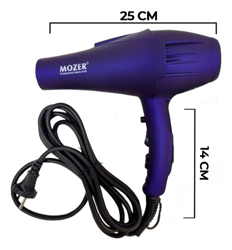 Secador Para Cabello Mozer Turbopower 2800w Mz-9960