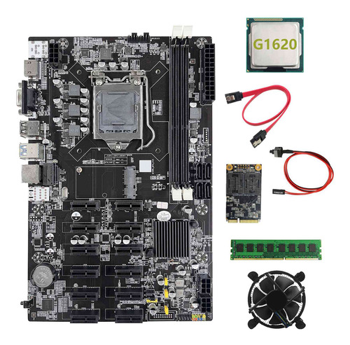 Placa Base B75 12 Pcie Eth+cpu G1620+ddr3 4 Gb 1600mh