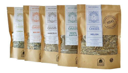 Imagen 2 de 3 de Té En Hebras De Melisa Hierbas Del Oasis X 80gr