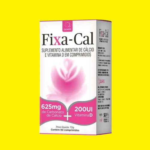Kit 3x Vitamina Fixa-cal 625mg + 200ui 90 Cpm - Quaris