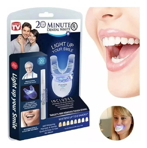 Kit De Blanqueamiento 20 Minutes Dental White Luz Led