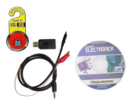 Osciloscopio Usb 1 Canal 2 Puntas + Libro Mediciones + Curso