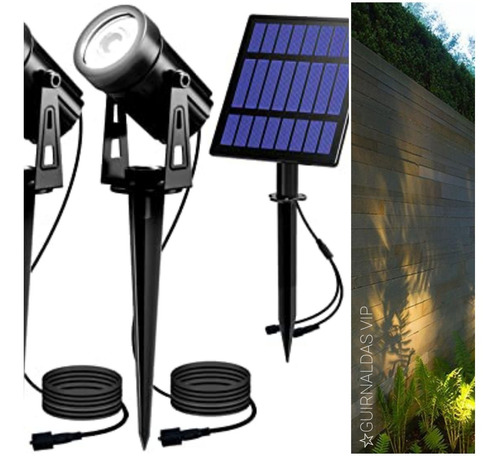 Estaca Panel Solar X2 Luz Led Jardin Exterior