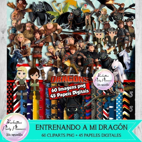 Papeles Y Cliparts Png Digitales Entrenando A Mi Dragon