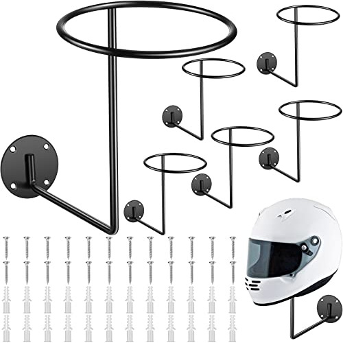 Potchen 6 Pack Helmet Holder Stand Display Rack Metal Helmet