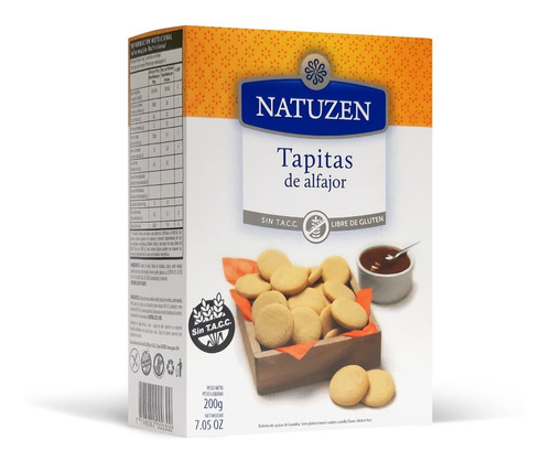 Galletitas Tapitas De Alfajor De Arroz Integral Sin Tacc Natuzen Tapitas para alfajor Alfajor - Limón - 200 g - Unidad - 1 - 200 g