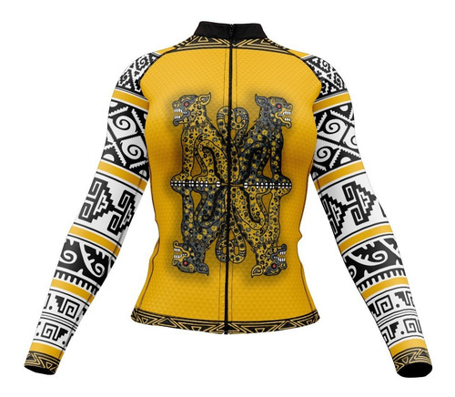 Jersey Ciclismo Maillot Dama Mtb Jaguar Espejo Amarillo