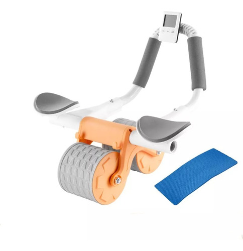 Rueda Abdominal Con Rebote - 2 Ruedas Antideslizantes Naranja