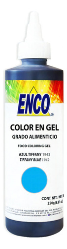 Color Gel Azul Tiffany Enco 250 Grs. 1943-250