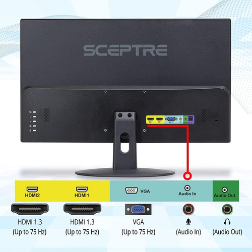 Sceptre Nuevo Monitor Led Fhd De 22 Pulgadas, 75 Hz, 2 Altav