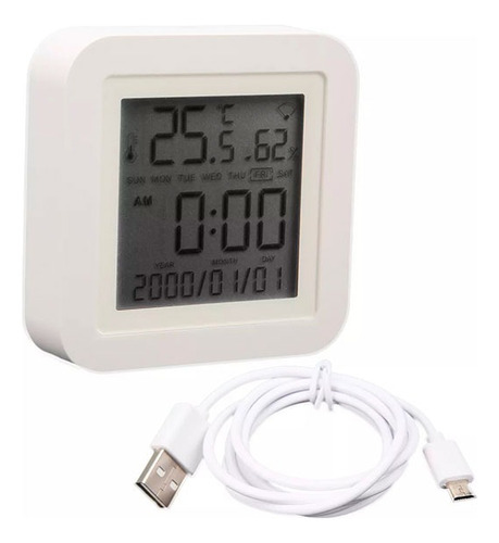 Reloj Sensor Int. Temperatura Humedad Wifi Tuya Alexa Mod2