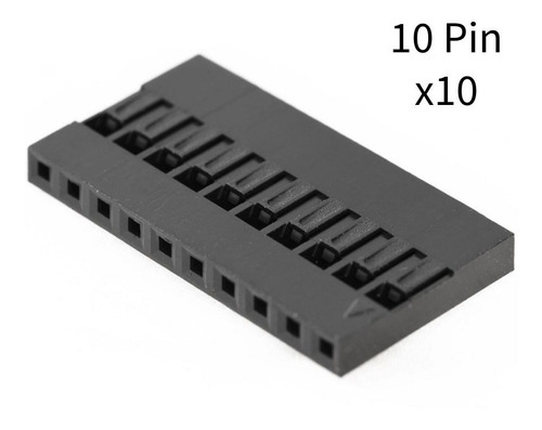 Conector Dupont 10 Pin Housing Plastic 1 Fila 2.54mm Kit 10
