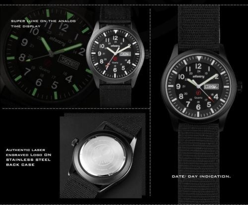 Infantería Para Hombre Cuarzo Pulsera Reloj Fecha Día Deport