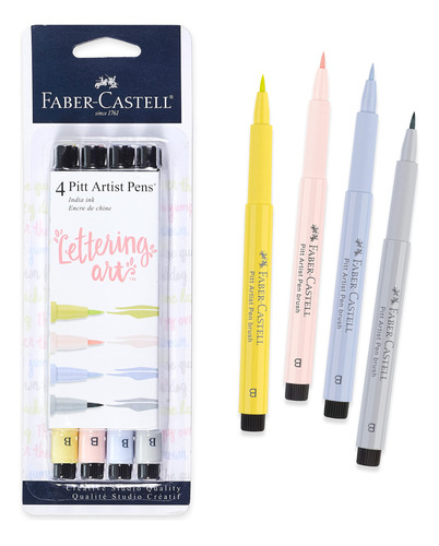 Faber-castell Pitt Artist Boligrafo Letra Pincel 4 Color