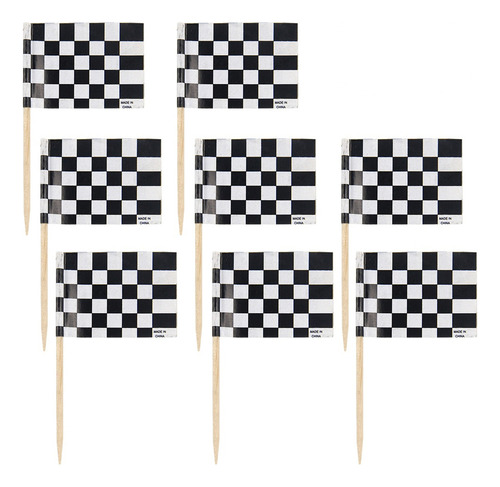 Decoración De Tartas Con Banderas De Carreras A Cuadros, 24
