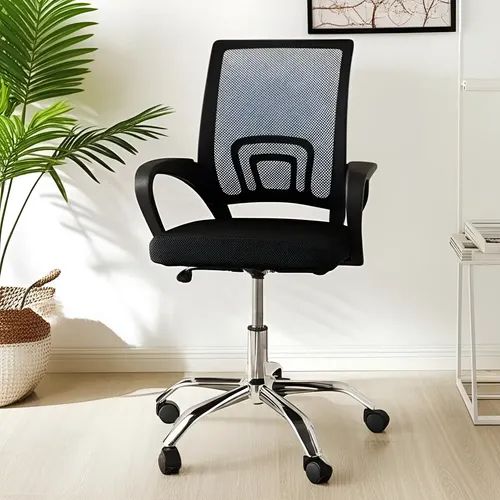 Silla De Oficina Ergonómica Cuory Cuosorm3 Negra Respaldo De Malla Transpirable Negro