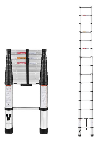 Escalera Telescópica De 14.5 Pies, Escalera De Extensión Bow