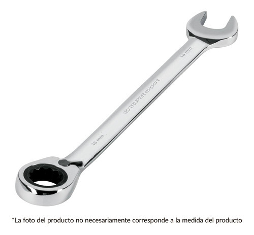Llave Combinada Crique Reversible 22 Mm Truper 13760 Color Gris