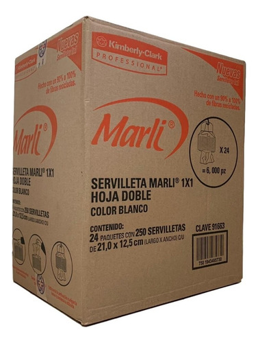 Servilleta Marli Interdoblada Tipo Despachador 6,000 Piezas