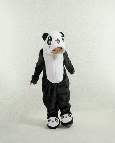 Pijama Enteriza De Panda Niñas  Niños Confortables  Térmicas