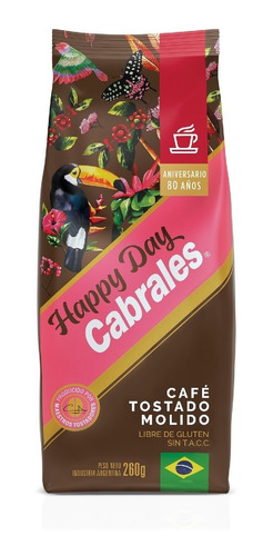 Cafe Molido Cabrales Happy Day 260g Sin Tacc Sin Azucar