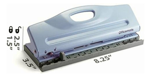 Perforadora de papel Officemate 541888 color azul / patchwork