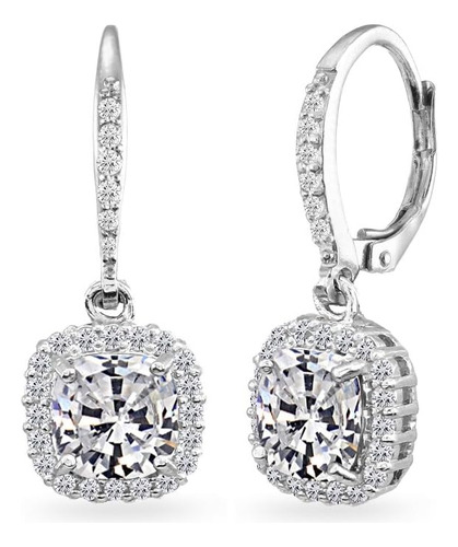 Pendientes De Circonita Cúbica Para Mujer De Plata De Ley Co