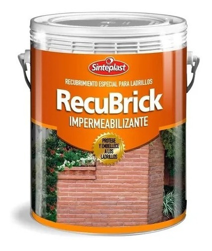 Recubrick Impermeabilizante Para Ladrillos Sinteplast 4 Lt