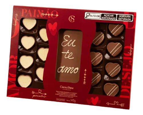 Caixa Artesanal De Bombons Delícias De Amor Cacau Show 153g