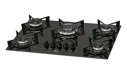 Cooktop Fischer Fit Line 5 Queim Tripla Chama Preto 26300