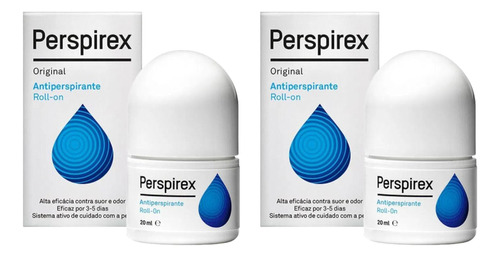 Kit 2 Un Desodorante Perspirex Rollon Original 20ml