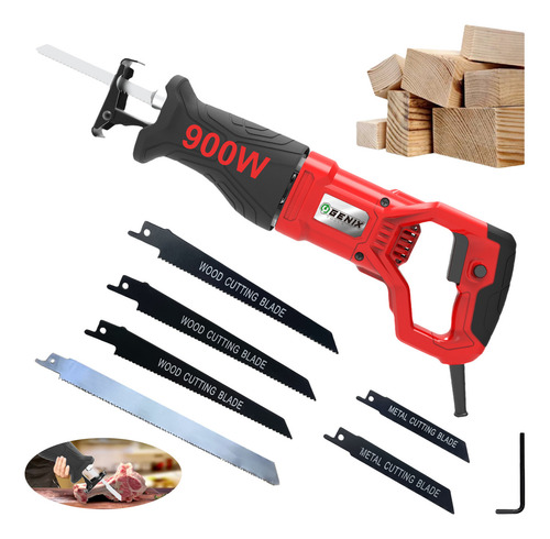 Sierra Sable Electrica Recíproca Sable Genix Tools 900w Madera Metal