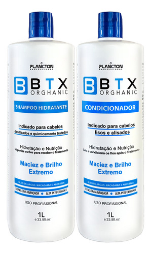 Kit Btx Orghanic 1litro (shampoo+condicionador)