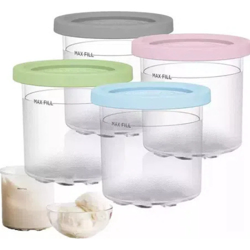 Fweaad Set De 4 Frascos Térmicos Para Helado - Diseño