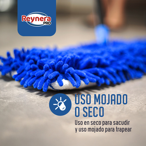Sacudidor Mop De Microfibra Para Pisos Secos o Humedos Xl 6 Piezas - Reynera B2B