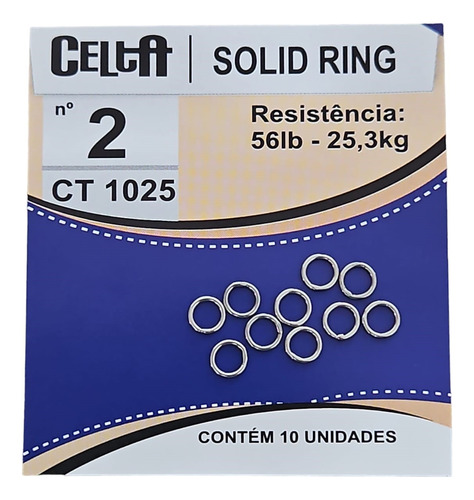 Argola Pesca Split Solid Ring Celta - Diversas Medidas