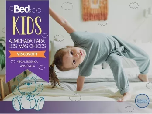 Almohada Kids Viscoelástica Inteligente 50x30x8 Niños